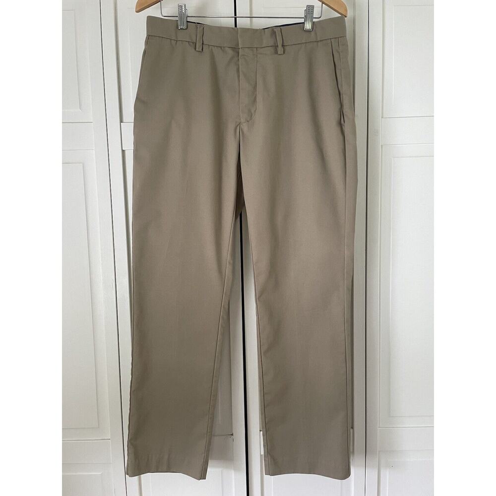 BANANA REPUBLIC Men's No-Iron Tailored Slim Fit Chino Pants Tan Size 33x30 EUC